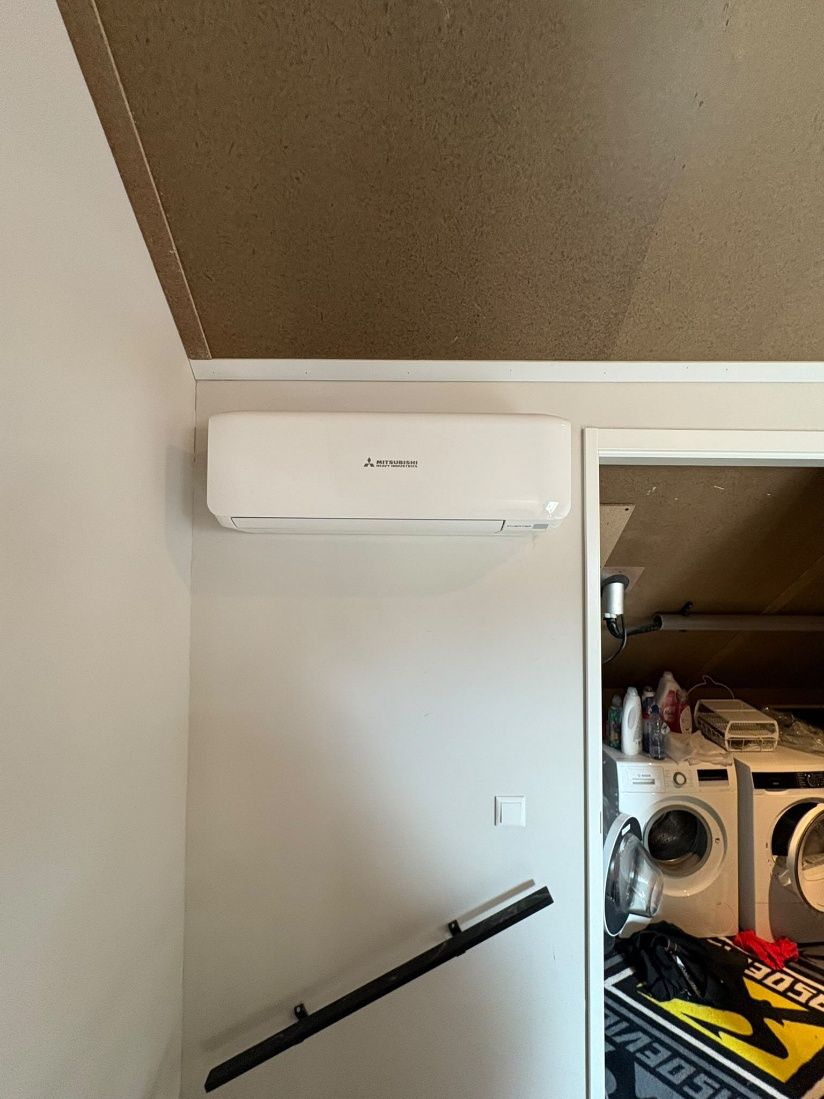 Mitsubishi airco van 3,5 kW op een zolder in Lent